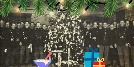 Soldater med juletræ