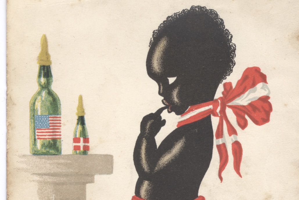 Brevkort "For eller imod" salget af de vestindiske øer. Postkort fra folkeafstemningen 1916