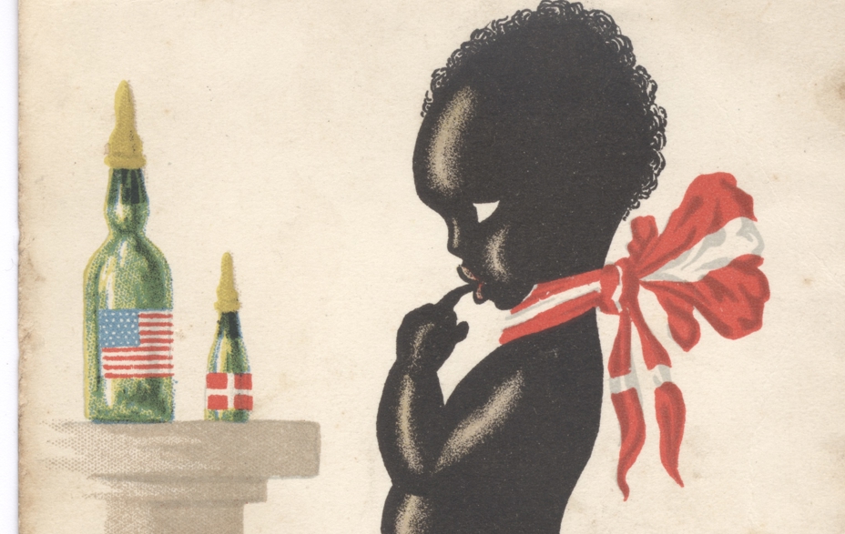 Brevkort "For eller imod" salget af de vestindiske øer. Postkort fra folkeafstemningen 1916