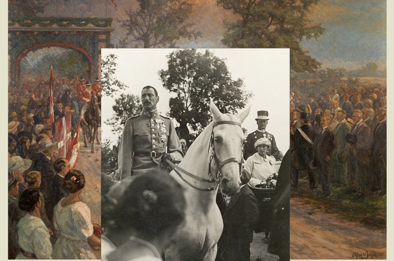 Christian den 10. på sin hvide hest i forbindelse med Genforeningen 1920