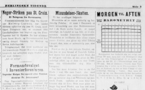 Misundelsesskatten. Læserbrev i Berlingske 1. februar 1916