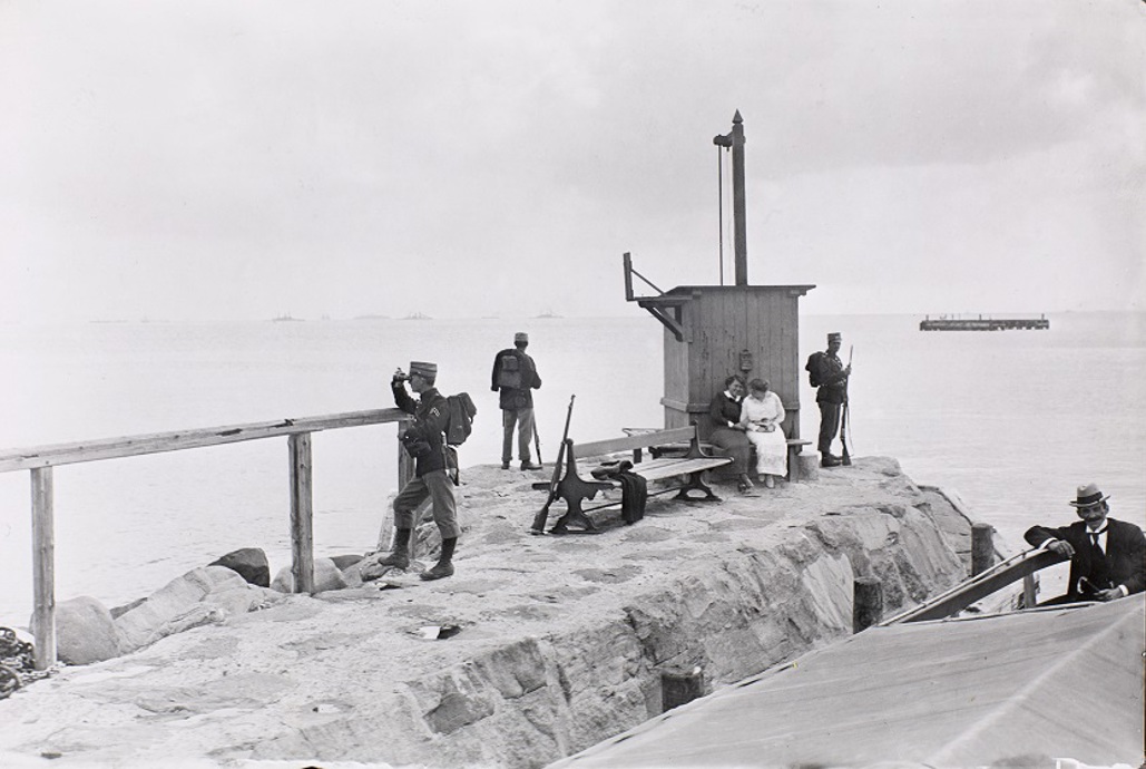 Sikringsstyrken på vagt ved Skovshoved 1914