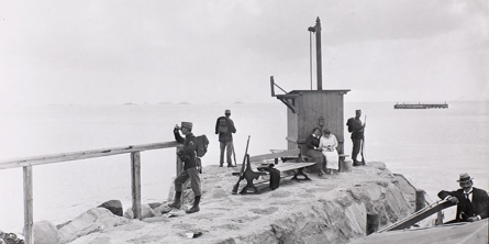 Sikringsstyrken på vagt ved Skovshoved 1914