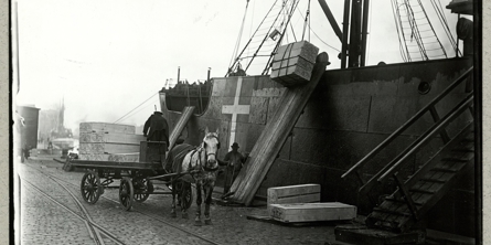 Dansk skib med neutralitetsbemaling 1915.