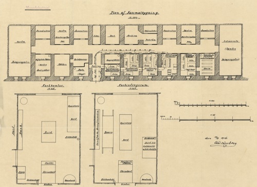 Plantegning over kasematbygningen